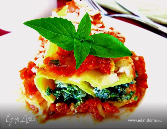 Каннелони со шпинатом и рикоттой 