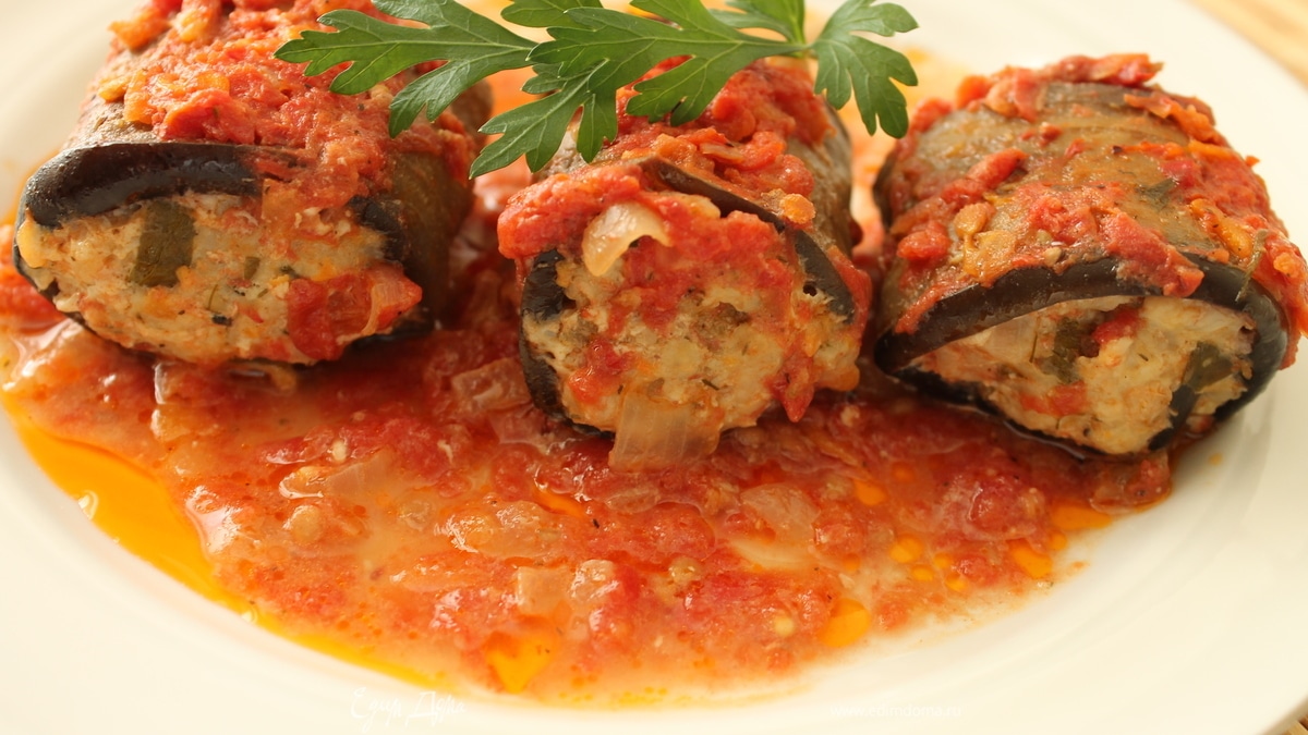 Рулетики из баклажанов (рыбные)
