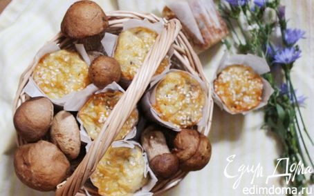 Рецепт Закусочные кексики с картофелем и грибами