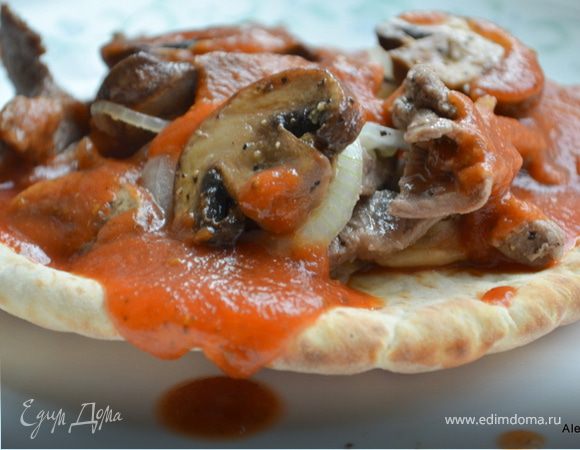 Говядина с грибами и луком Говядина с грибами и луком