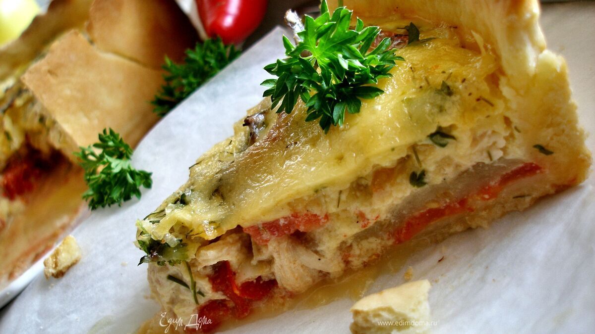 Куриный пирог с овощами