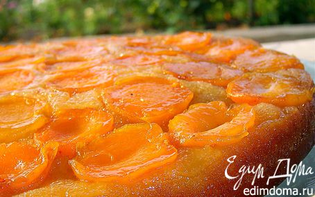 Рецепт Абрикосовый пирог-перевертыш с апельсиновой карамелью