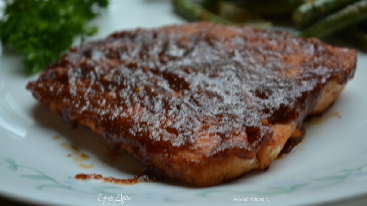 Семга с пряным соусом 