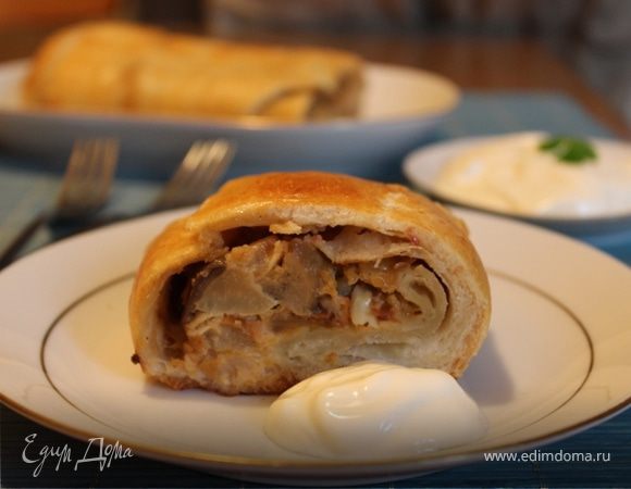 Штрудель с грушами и сыроежками Штрудель с грушами и сыроежками