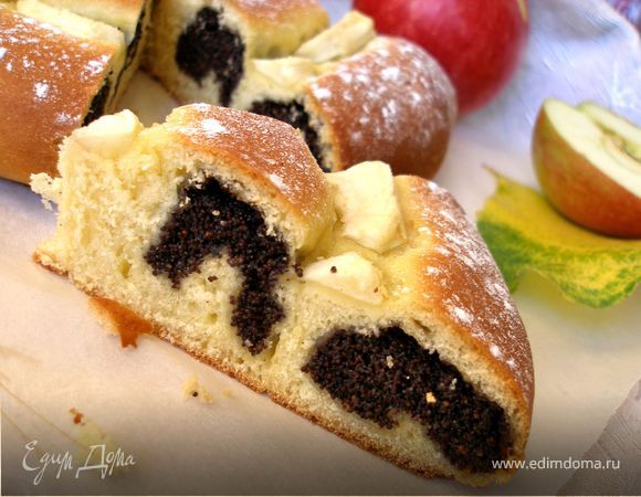 Маковый пирог-улитка с яблоками Маковый пирог-улитка с яблоками