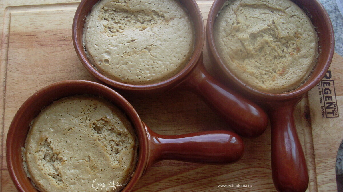 Запеченный мусс из белых грибов со сметаной