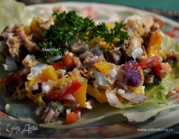 Салат с цыпленком и овощами Салат с цыпленком и овощами
