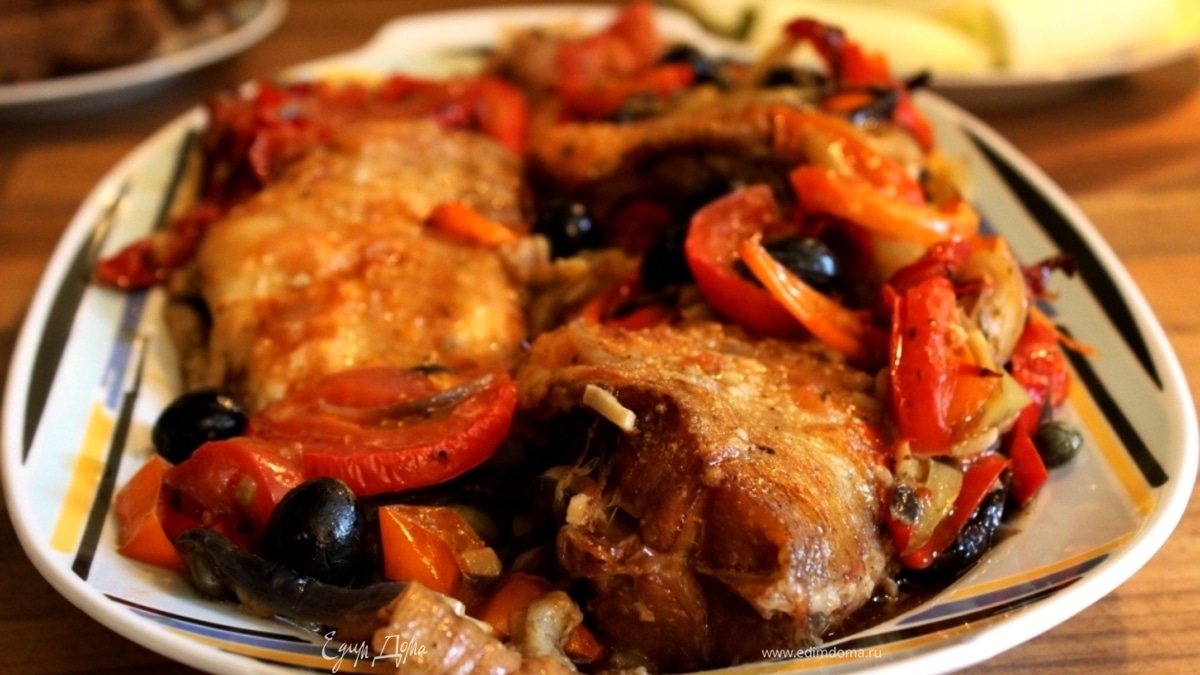 Морской окунь с пряным перцем