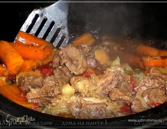 Дымляма из баранины... (Дома на плите, но в казане) Дымляма из баранины... (Дома на плите, но в казане)