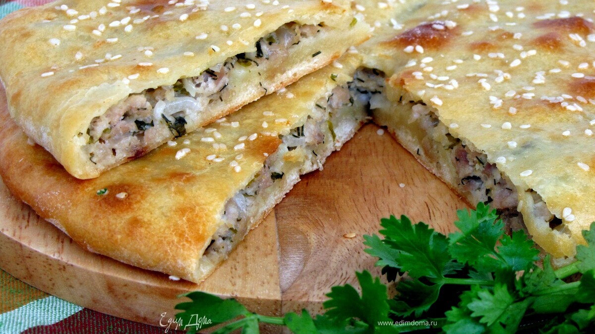 Мясной пирог на кефире