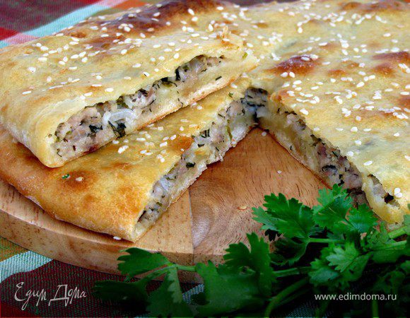 Мясной пирог на кефире Мясной пирог на кефире