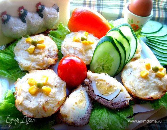 Мясные корзиночки с рисовой лапшой Мясные корзиночки с рисовой лапшой