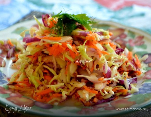 Цветной капустный салат с заправкой