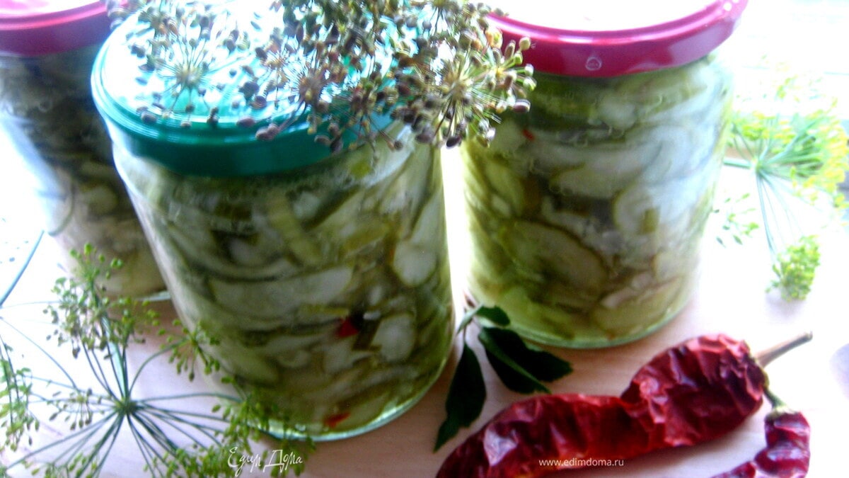 Огуречный салат на зиму "Латгальский"("Latgales")