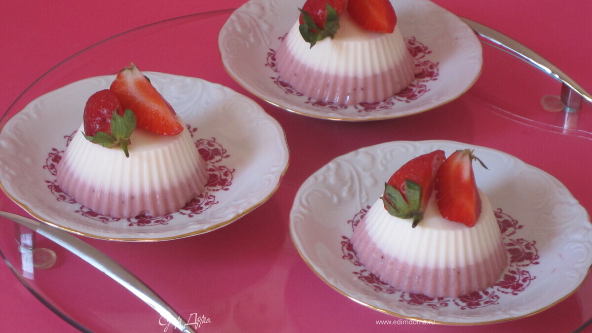 Десерт "Клубника со сливками"