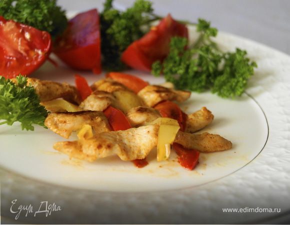 Куриная решетка с перцем