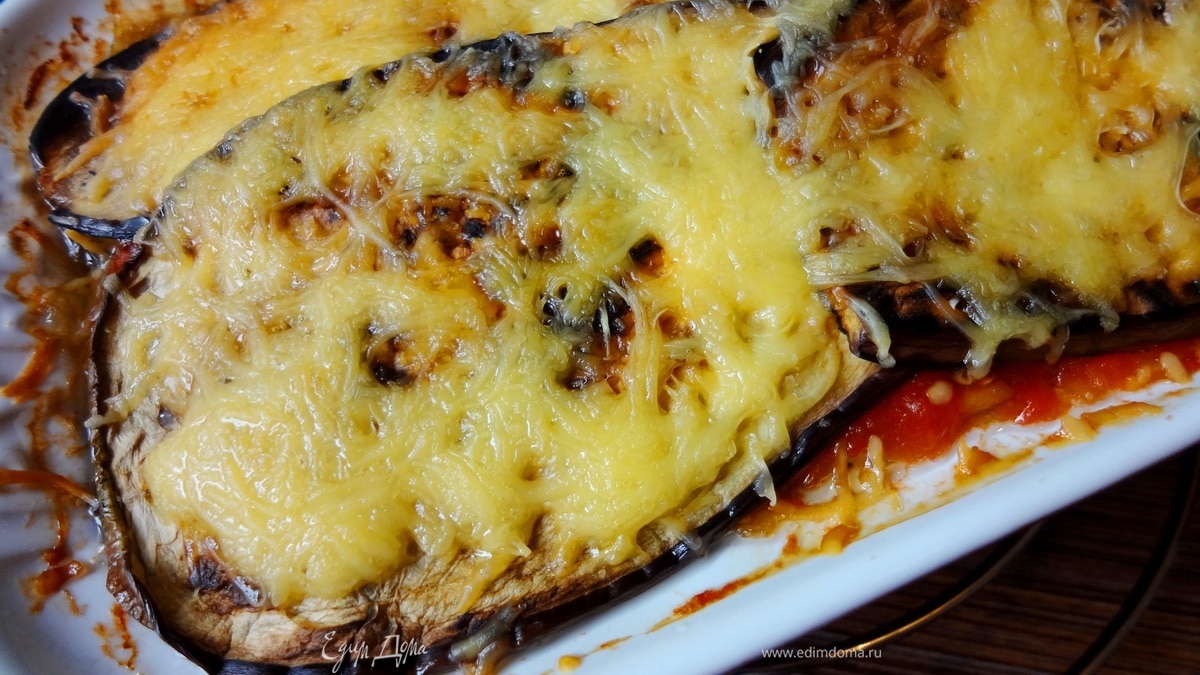 Быстрая и сытная баклажановая запеканка