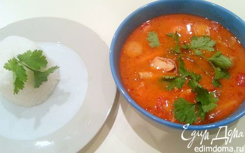 Рецепт Тайский суп Том Ям Кунг