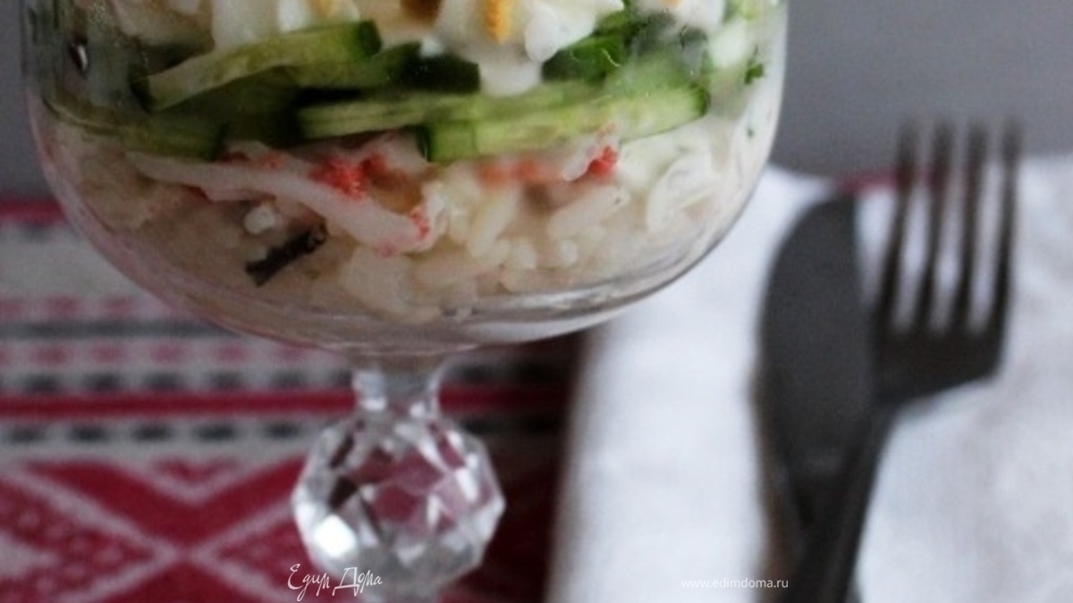 Салат с крабами
