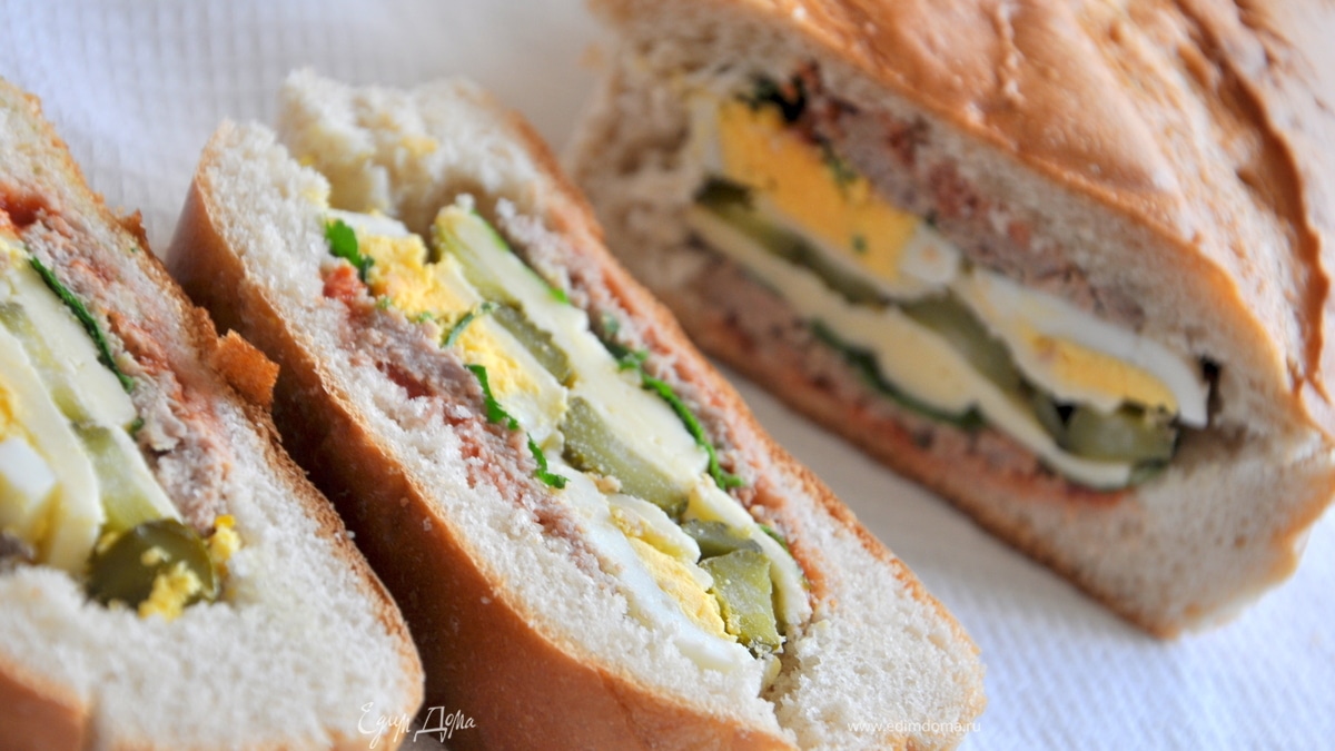 Фаршированный батон ("школьная ссобойка")