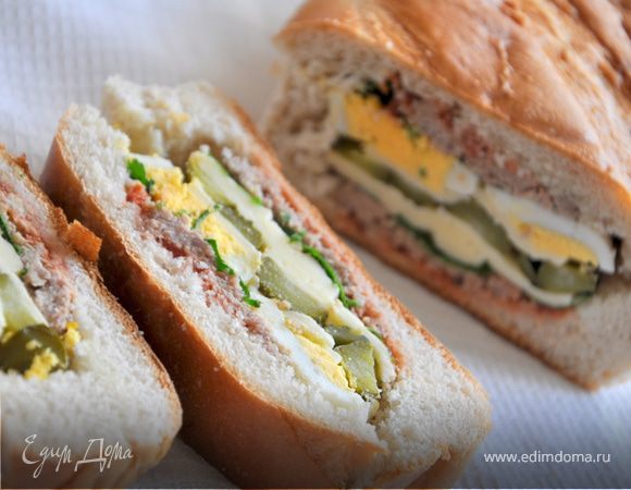 Фаршированный батон ("школьная ссобойка")