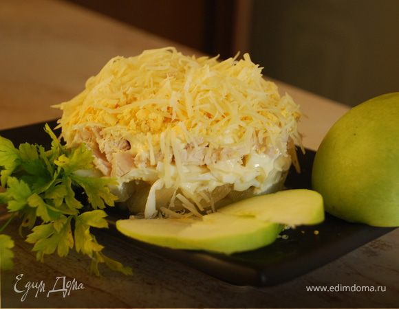 Салат куриный с ананасами "Лето в Севилье"