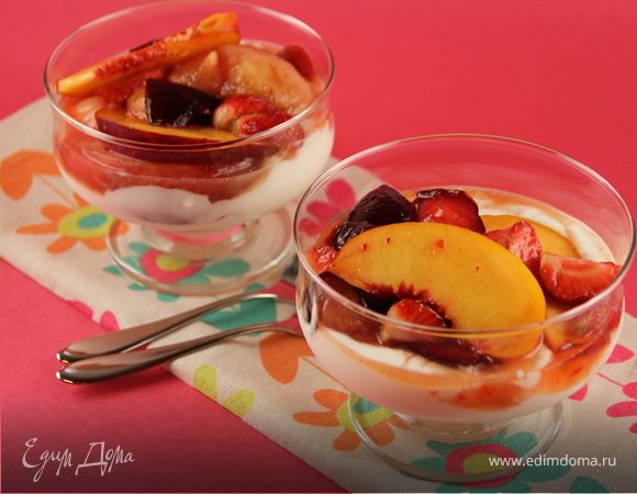 Фрукты в лавандово-медовом сиропе