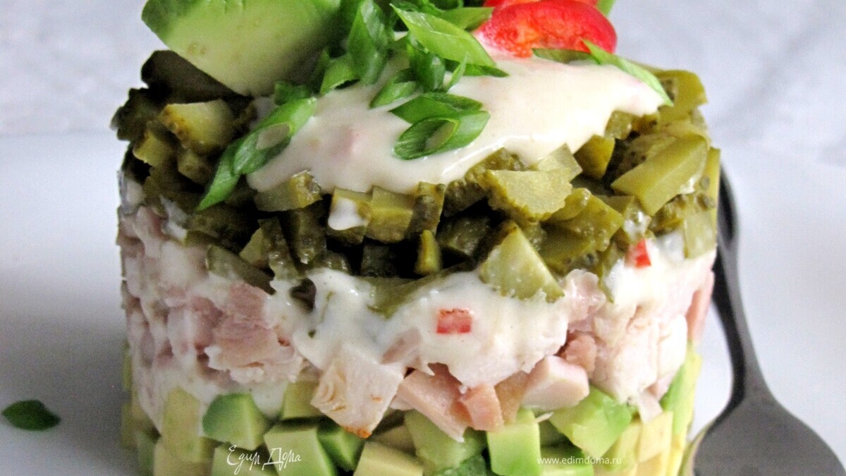 Салат из запеченного мяса