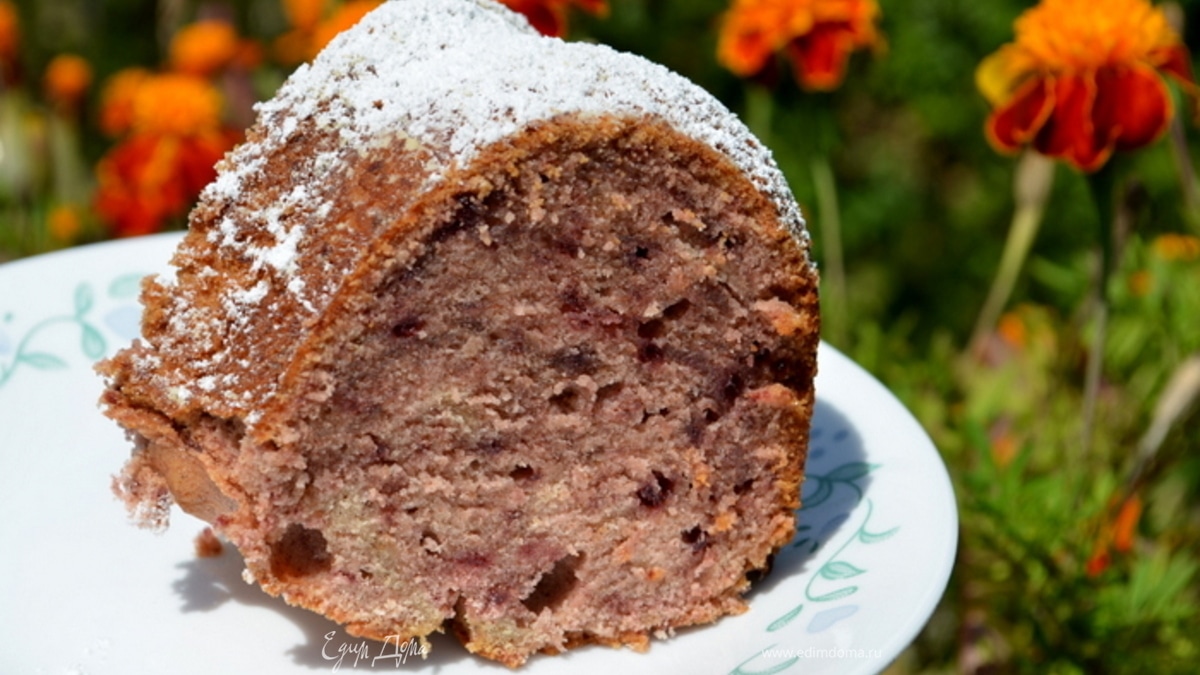 Ежевичный джемовый кекс