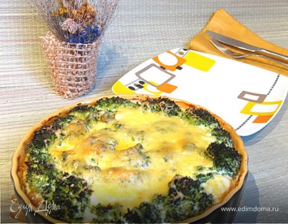 Запеканка "Брокколи с семгой"