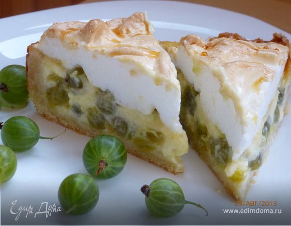 Пирог с крыжовником под шапочкой безе Пирог с крыжовником под шапочкой безе