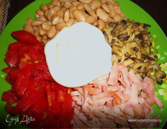 Салат из белой фасоли