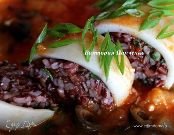 Кальмар, фаршированный красным рисом Кальмар, фаршированный красным рисом