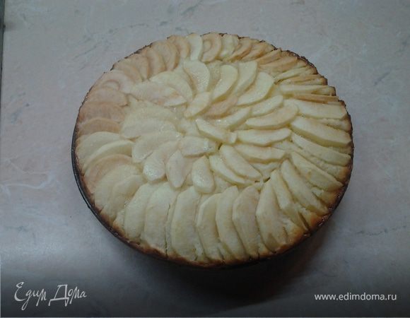 Творожный пирог с яблоками Творожный пирог с яблоками