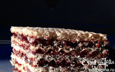 Рецепт Шоколадно-ореховый вафельный торт