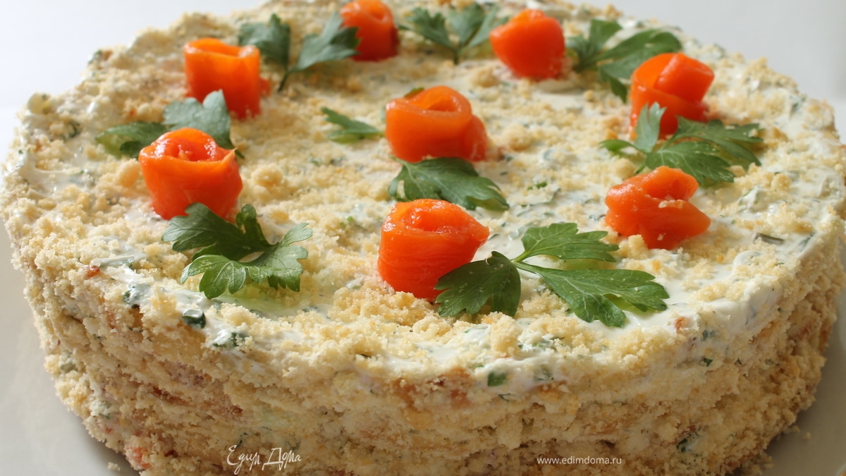 Кабачковый закусочный торт