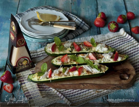 Цукини, запеченный с мятой и сыром Джюгас Цукини, запеченный с мятой и сыром Джюгас