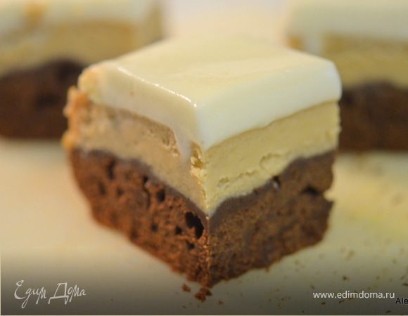 Экспрессо-брауни-чизкейк