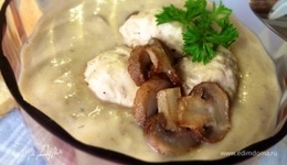 Сливочно-грибной суп-пюре с фрикадельками