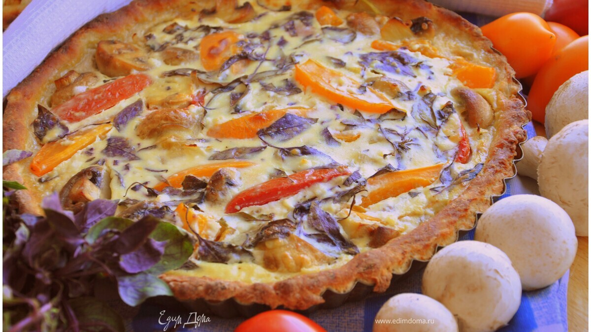 Овощной пирог на картофельном тесте