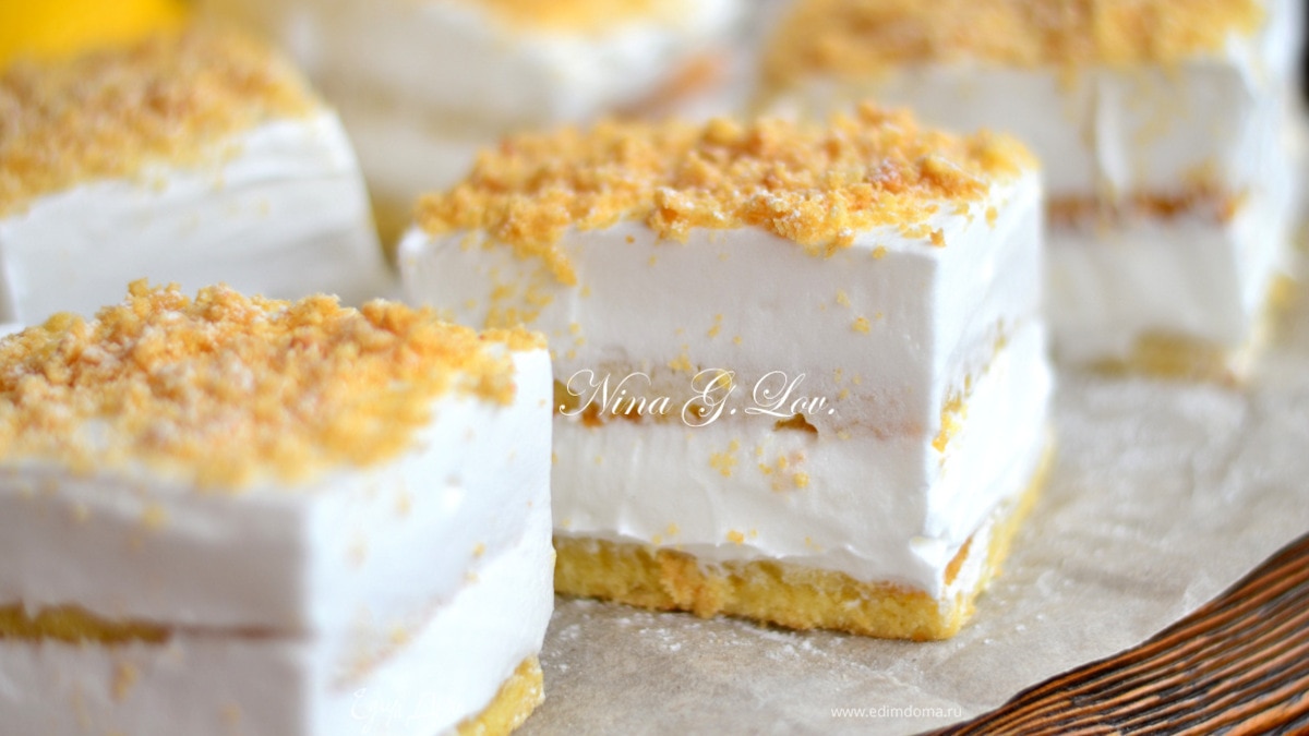 Лимонное пирожное