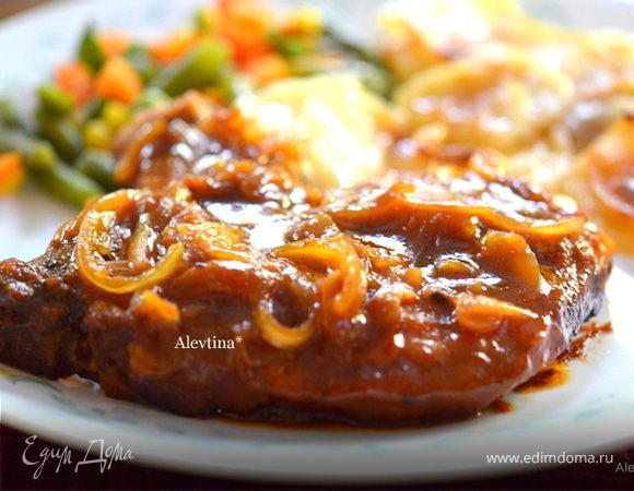 Свиные котлеты с кленовым сиропом Свиные котлеты с кленовым сиропом