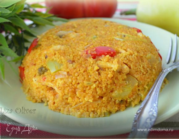 Плов из кус-куса и куриного филе в восточном стиле Плов из кус-куса и куриного филе в восточном стиле