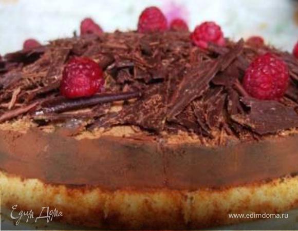 Торт "Малиновый купол" с шоколадным крем-муссом Торт "Малиновый купол" с шоколадным крем-муссом