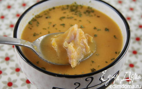 Рецепт Тыквенный суп-пюре с копченой рыбой