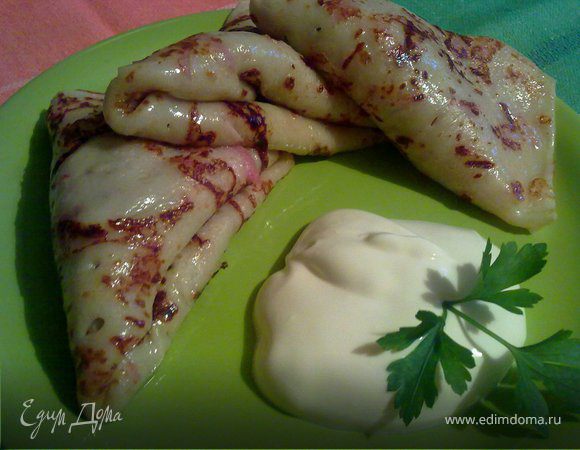 Блины с припеком (на завтрак для Ани)