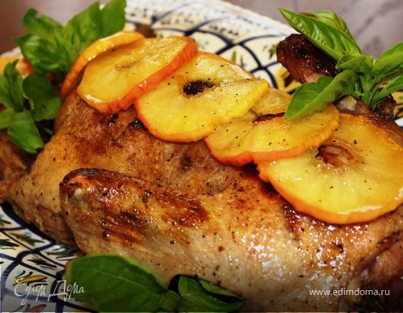 Пьяная утка с карамелизованными яблоками Пьяная утка с карамелизованными яблоками