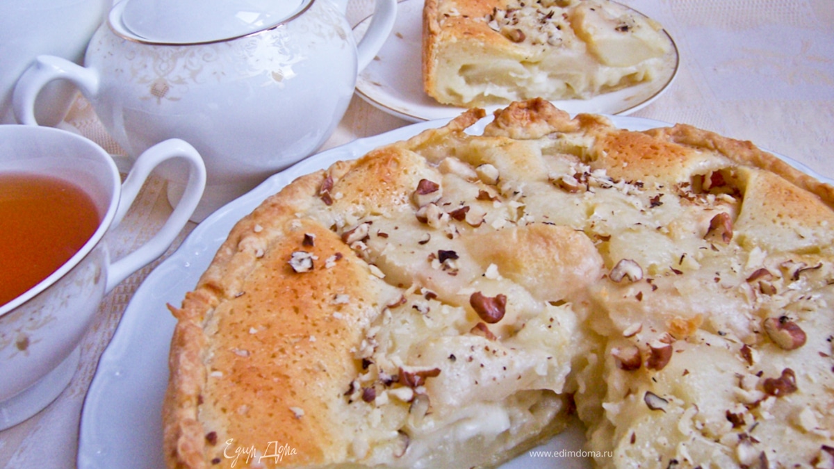 Нежный грушево-лимонный пирог 