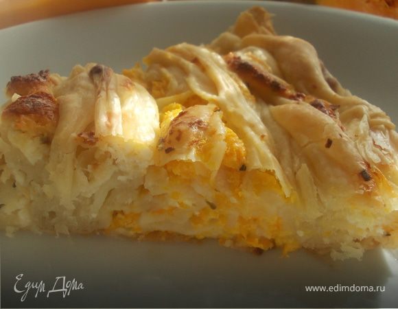 Сырный пирог с фетой и тыквой (из теста фило от Алекса)