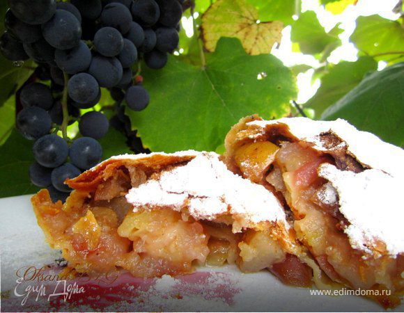 Штрудель с яблочно-грушевой начинкой